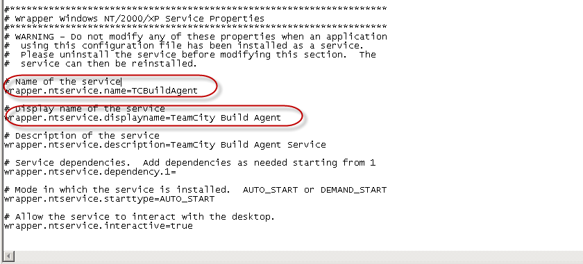 TeamCity wrapper.conf 1